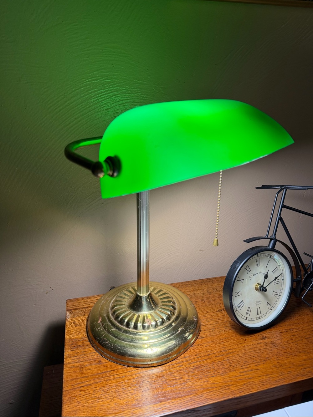 Green Banker’s Desk Lamp